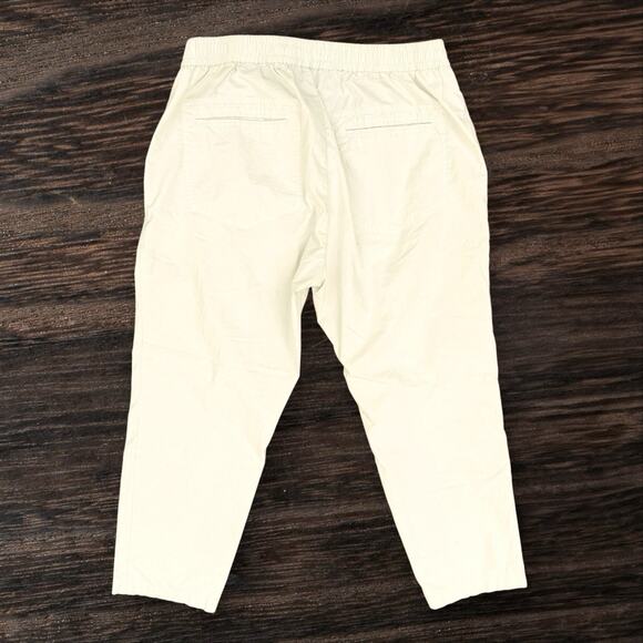 Paul Taylor Ivory Pants EU 50 .. 30" Un-stretched Elastic Waist X 25 Inseam - Picture 3 of 7